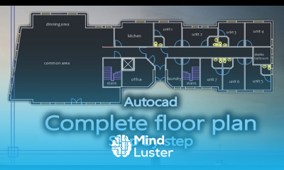 Autocad Complete floor plan for beginners Exercise Care home