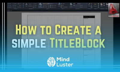 Autocad How to create a simple Titleblock