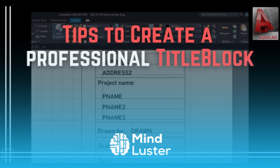 Autocad Tips to create a professional titleblock attributes and fields