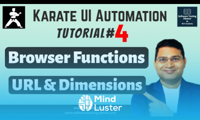 Karate UI Automation Tutorial 4 Browser Functions driver url driver dimensions