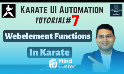 Karate UI Automation Tutorial 7 Webelement Functions in Karate