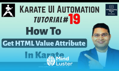 Karate UI Automation Tutorial 19 How to Get HTML Value Attribute