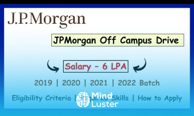 JPMorgan Off Campus drive 2022 JPMorgan Job Recruitment JPMorgan Off Campus Recruitment