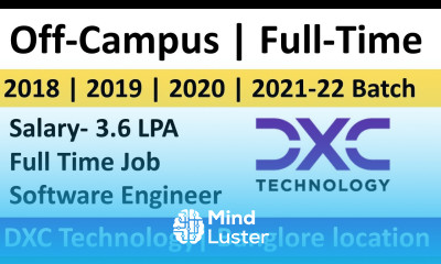DXC Technology Off Campus drive 2022 DXC Technology Job Recruitment Career4freshers