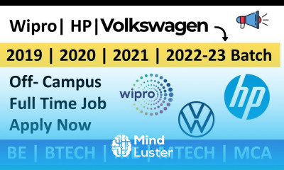 Wipro HP Volkswagen Off Campus drive 2022 Recruitment Career4freshers 11 July Job Updates