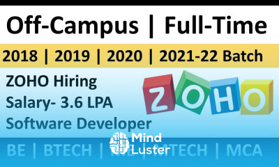 Zoho Off Campus drive 2022 Zoho Job Recruitment ZohoJobs Career4freshers
