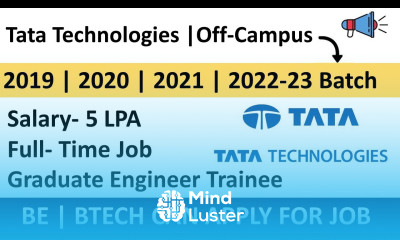 Tata Technologies Off Campus drive 2022 Cisco Job Recruitment Tata Technologies Career4fresher