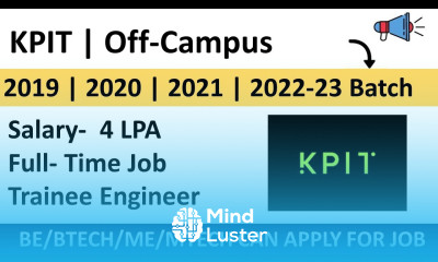 KPIT hiring for Trainee Engineer KPIT Off Campus drive Career4freshers