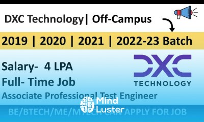 DXC Technology hiring for Associate Professional Test Engineer DXC Technology Career4freshers