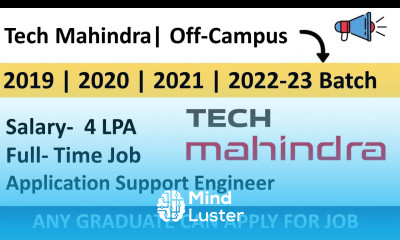 Tech Mahindra hiring for Application Support Engineer Tech Mahindra Career4freshers