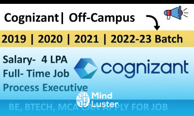 Cognizant hiring for Process Executive Cognizant Career4freshers