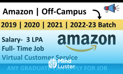 Amazon hiring for Virtual Customer Service Amazon Career4freshers