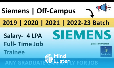 Siemens hiring for Software Engineer Siemens Career4freshers