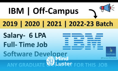 IBM hiring for Software Developer IBM Off Campus drive for 2022 23 Batch Career4freshers