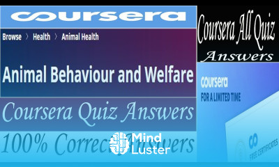 Animal Behaviour and Welfare Coursera Quiz Answers Coursera All Quiz Answers
