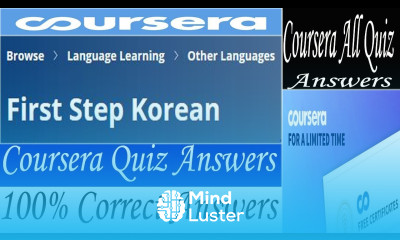 First Step Korean Coursera Quiz Answers Week 1 5 All Quiz Answers