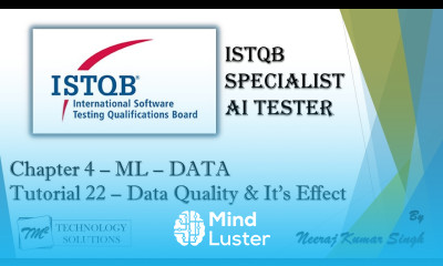 ISTQB AI Tester Data Quality and its Effect on ML Model AI Tester Certification AI Tutorials
