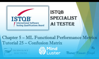 ISTQB AI Tester Confusion Matrix ML Functional Performance Metrics ML F1 Score AI Tutorials