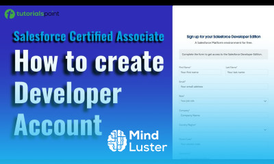 Creating Salesforce Developer Account Salesforce Certified Associate Course