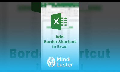 How to Add Border in excel In 2 steps Border Shortcuts shorts excel