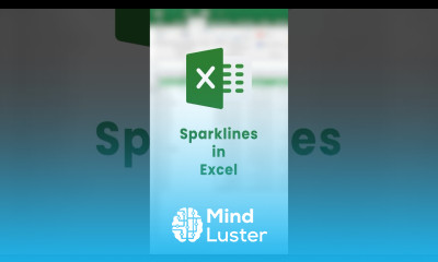 How to create Sparkline in Excel In 10 Seconds Sparkline Shortcut shorts excel