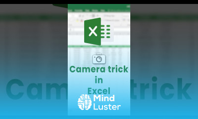 Camera Trick in Excel  In 30 Seconds shorts excel