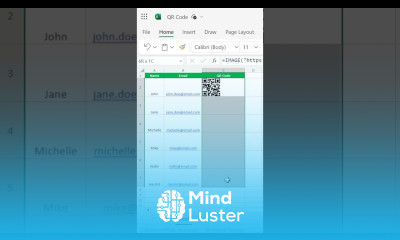 Create working QR code in Excel In 20 Seconds QR code trick shorts excel