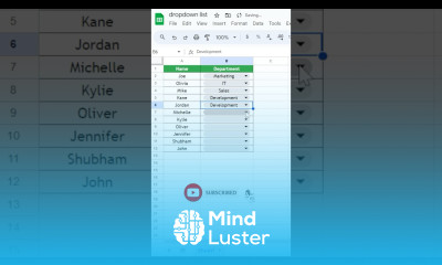 How to add Dropdown list in Google Sheet In 20 Seconds Data Validation trick shorts
