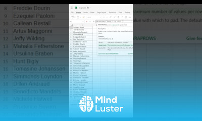 WRAPROWS Function in Excel Explained in 30 Seconds shorts excel