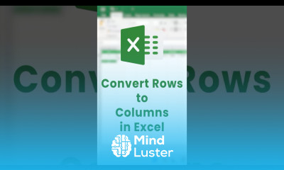 How to Convert Rows to Column in Excel Learn in 20 Sec Excel Tips shorts excel exceltricks