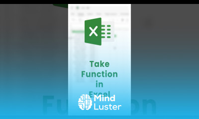 TAKE Function in Excel Learn in 25 Seconds shorts excel exceltricks