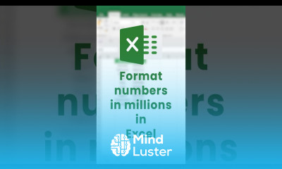 How to Convert NUMBERS into MILLIONS in Excel shorts excel tutorialspoint