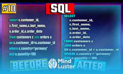 Top 3 Simple Rules for a Professional SQL coding Style SQL Tutorial 10