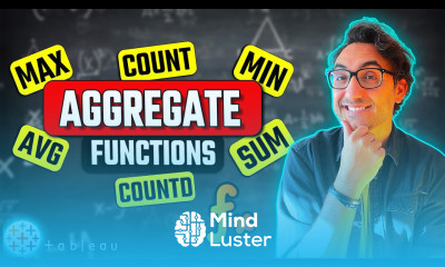 Aggregate Functions SUM AVG COUNT COUNTD MAX MIN Tableau Course 94
