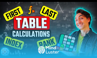 Table Calculations FIRST LAST INDEX RANK Tableau Course 100