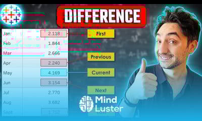 Table Calculations DIFFERENCE Tableau Course 102