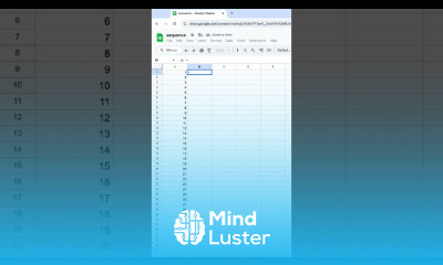 How to create a sequence in Google Sheets 
