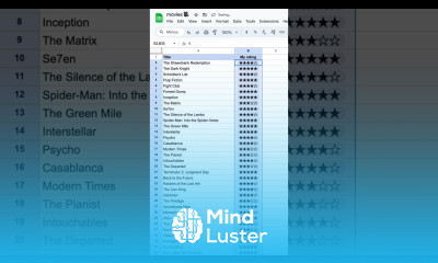  Ratings smart chips in Google Sheets googlesheets spreadsheet spreadsheettips tutorial