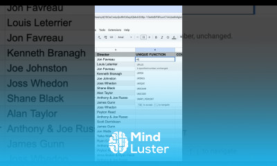 UNIQUE function basics googlesheets exceltips excel spreadsheet function excelspreadsheettips