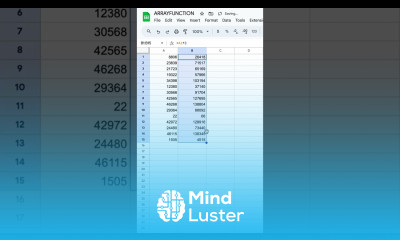 Google Sheets ARRAYFORMULA basics googlesheets arrayformula spreadsheet exceltips