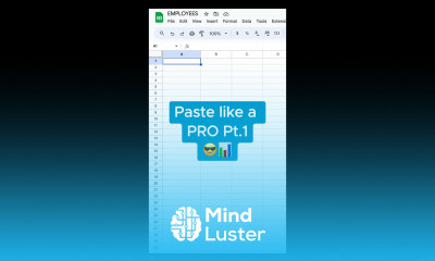 Paste like a PRO in Google Sheets Part 1 googlesheets spreadsheet exceltips googlesheets