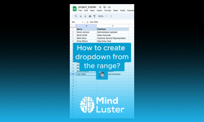 How to create dropdown from the range in Google Sheets googlesheets spreadsheets dropdown