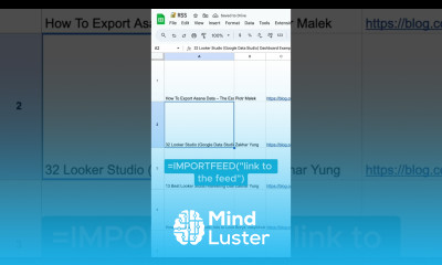  RSS reader in Google Sheets googlesheets spreadsheet tutorial lifehacks rss