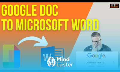 CONVERT Google Docs to Microsoft Word