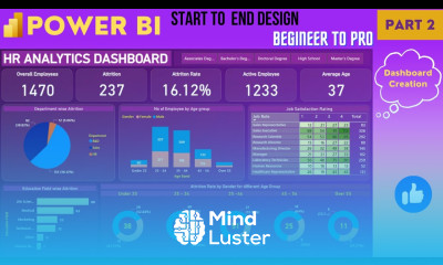 Power BI Dashboard from Start to End Part 2 HR Dashboard Beginner to Pro Power BI Project