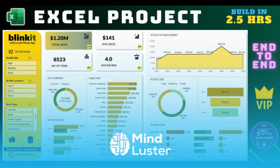 Interactive Excel Project Real time Blinkit Analysis Start to End For Beginners Excel 2024