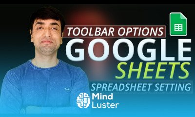 Google Sheets Toolbar Options Spreadsheet Settings