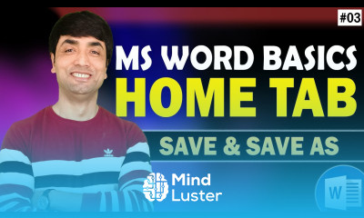 Ms word Basics HOME Tab Difference between Save and Save