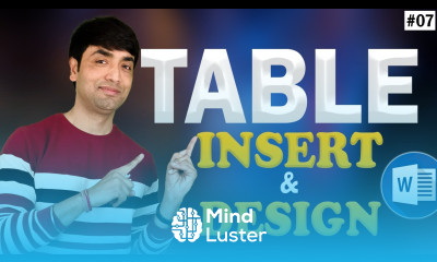 Ms Word Insert and Draw Table Ms Word Table Design and Layout