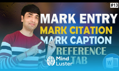 Ms Word Reference Tab Mark Entry Mark Citation Insert Caption